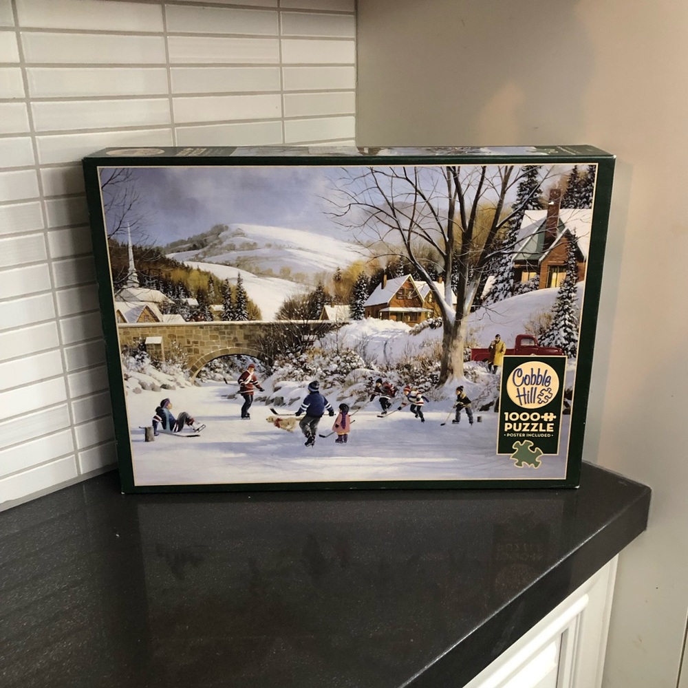 Cobble Hill Hockey on a Frozen Lake 1000 piece puzzle